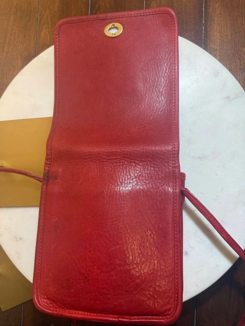 COACH NYC RED COMPACT POUCH